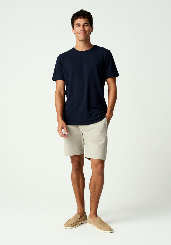 Myron Pique Tee - Dark Navy