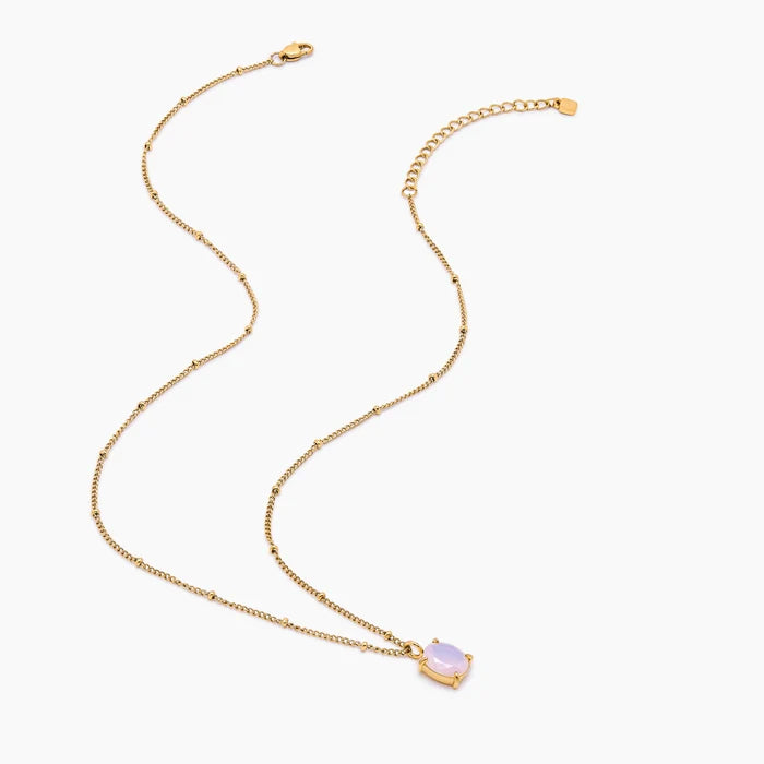 Opal Solitaire Necklace