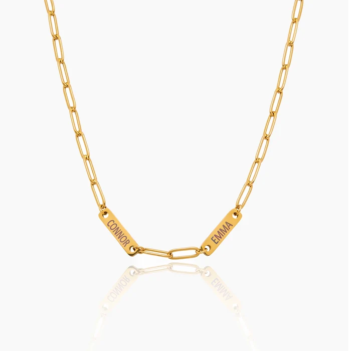 Paperclip Multi-Name Necklace
