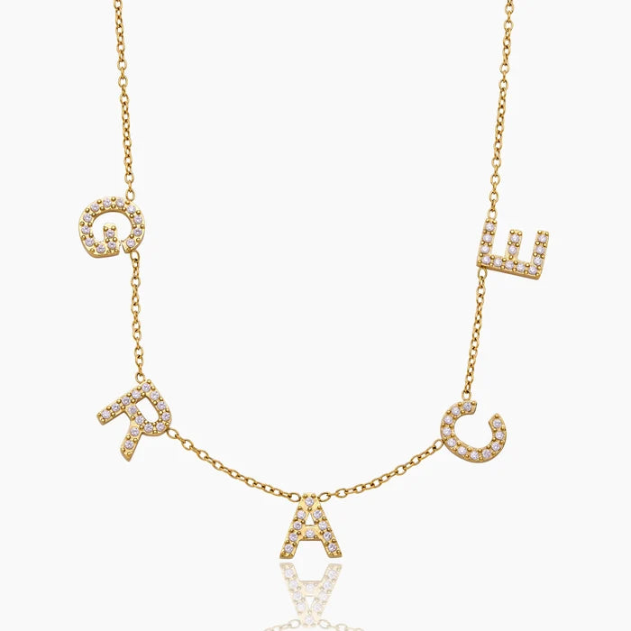 Pavé Multi Initial Necklace