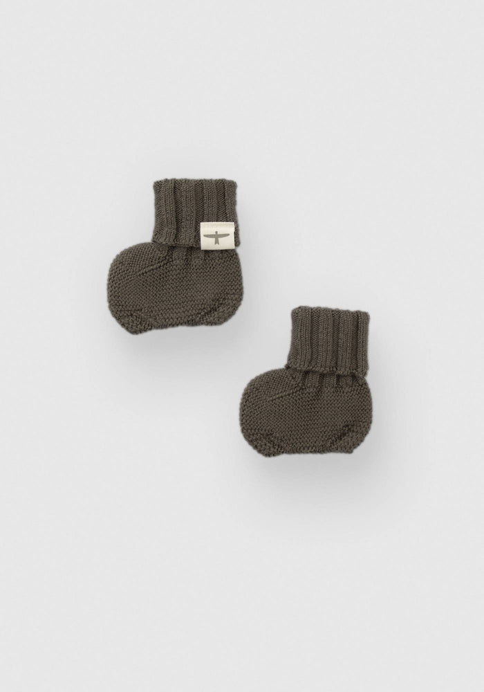 Pepi Knitted Booties - Bay Leaf