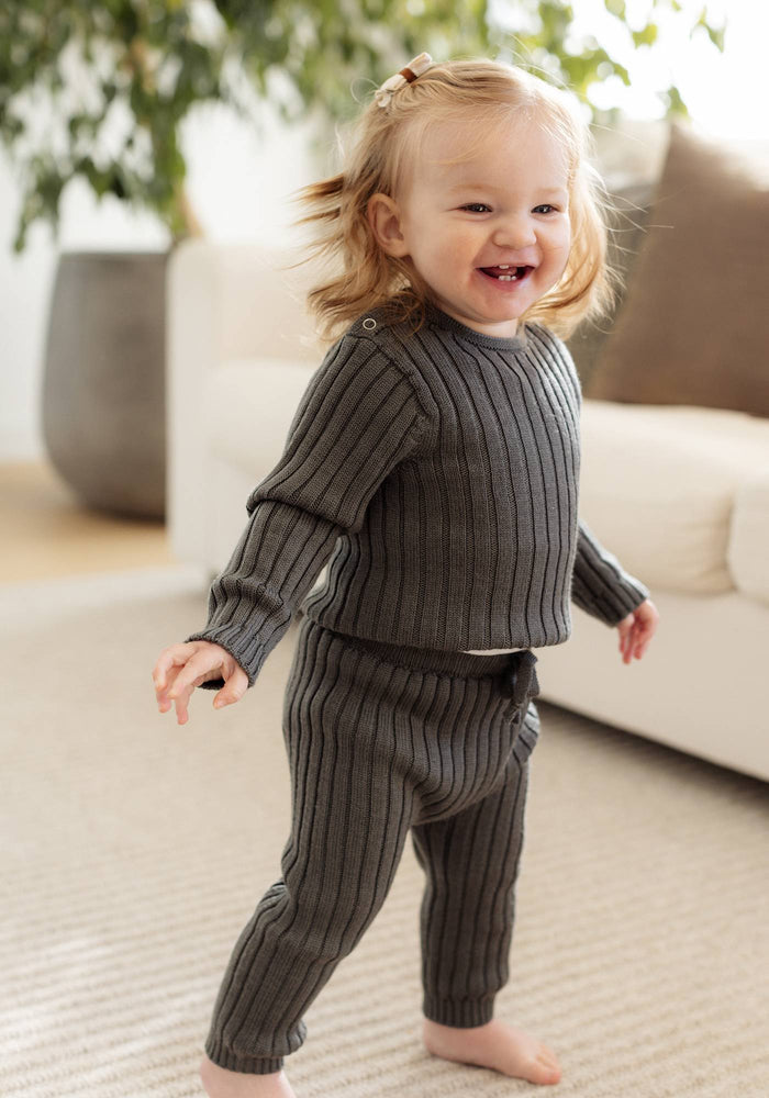 Pepi Ribbed Pants - Bay Leaf