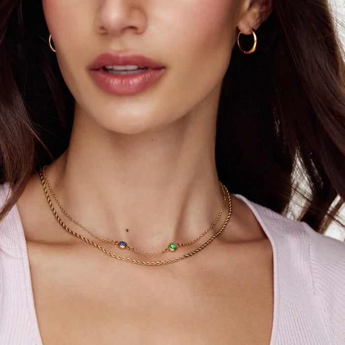 Personalized Multi-Birthstone Necklace