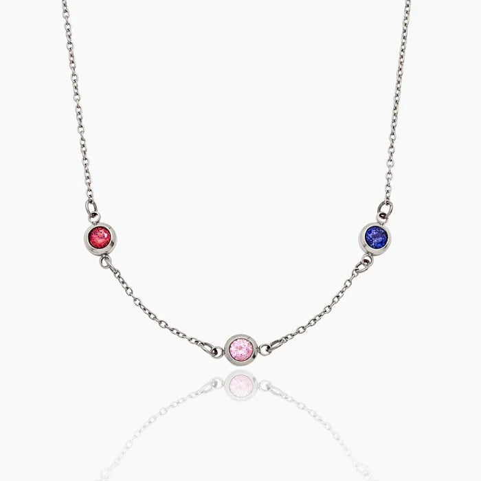 Personalized Multi-Birthstone Necklace