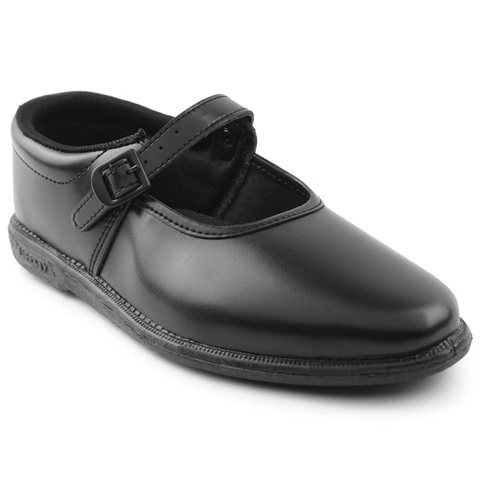 Prefect Black Ballerina Uniform School Shoes For Kids NS/GIRL(V) By Liberty