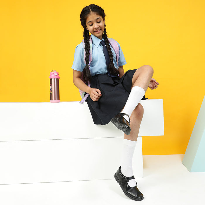 Prefect Black Ballerina Uniform School Shoes For Kids NS/GIRL(V) By Liberty