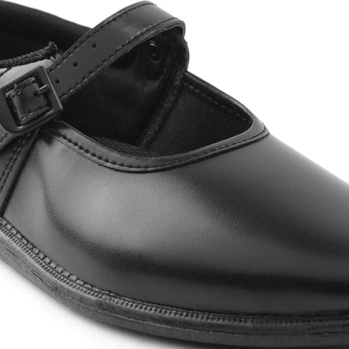 Prefect Black Ballerina Uniform School Shoes For Kids NS/GIRL(V) By Liberty