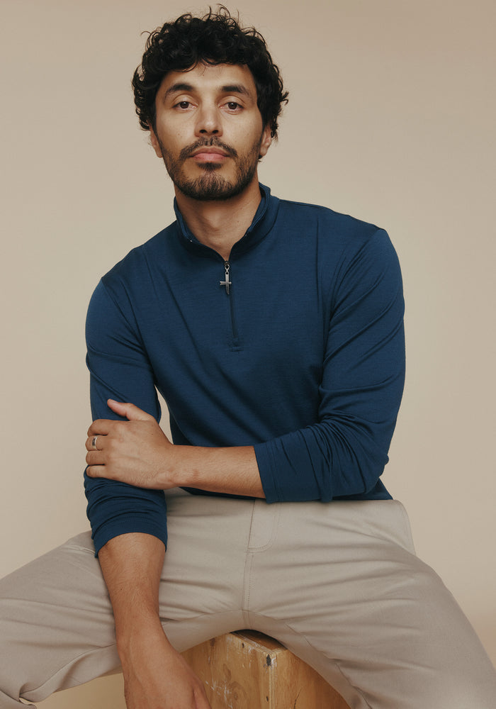 Pua Zip Shirt - Deep Lake