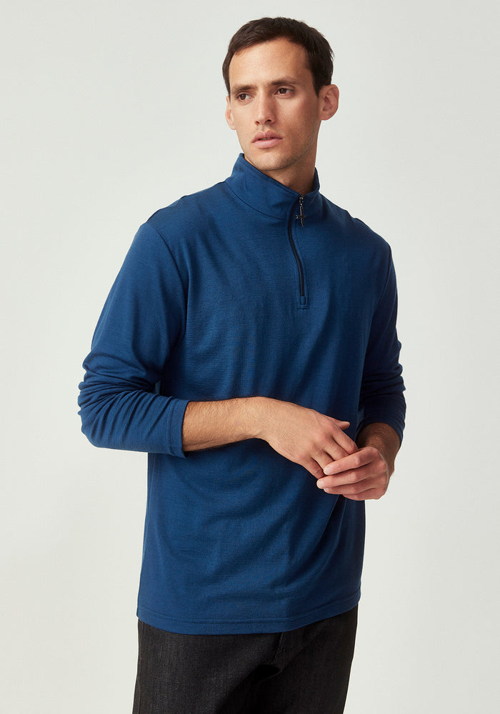 Pua Zip Shirt - Deep Lake
