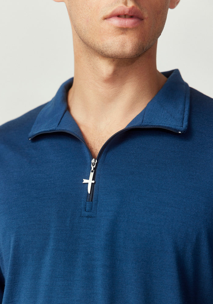 Pua Zip Shirt - Deep Lake