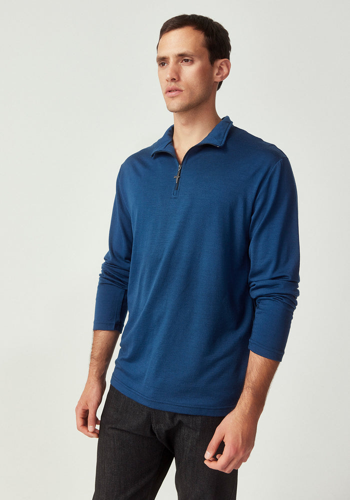 Pua Zip Shirt - Deep Lake