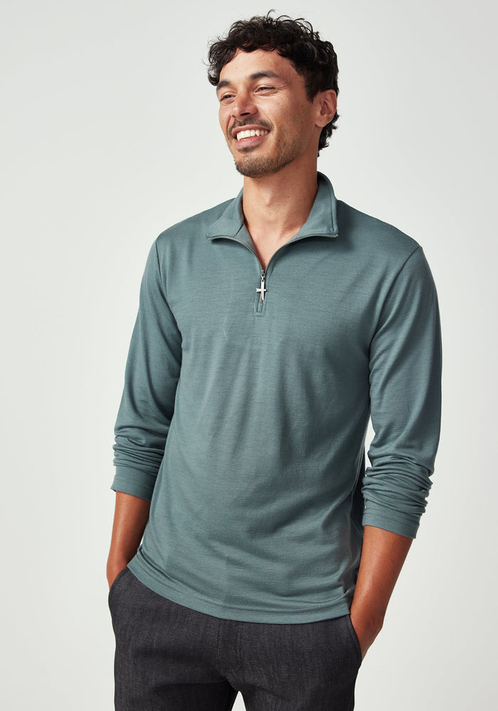 Pua Zip Shirt - Tuatara