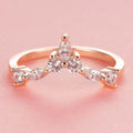 Rose Golden Round & Marquise Cut Stackable Ring