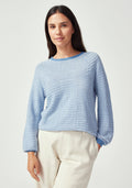 Saki Stripe Sweater - Cloud/Lakeside