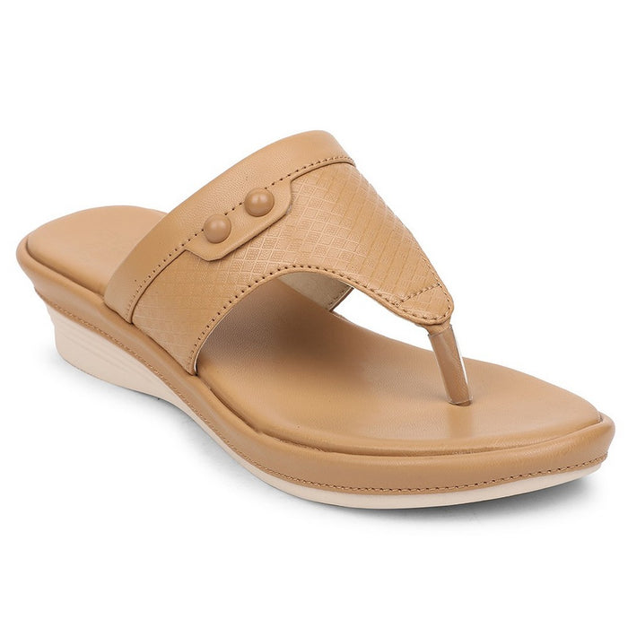 Senorita Beige Casual Wedge Heel Sandal For Women SGL-3 By Liberty