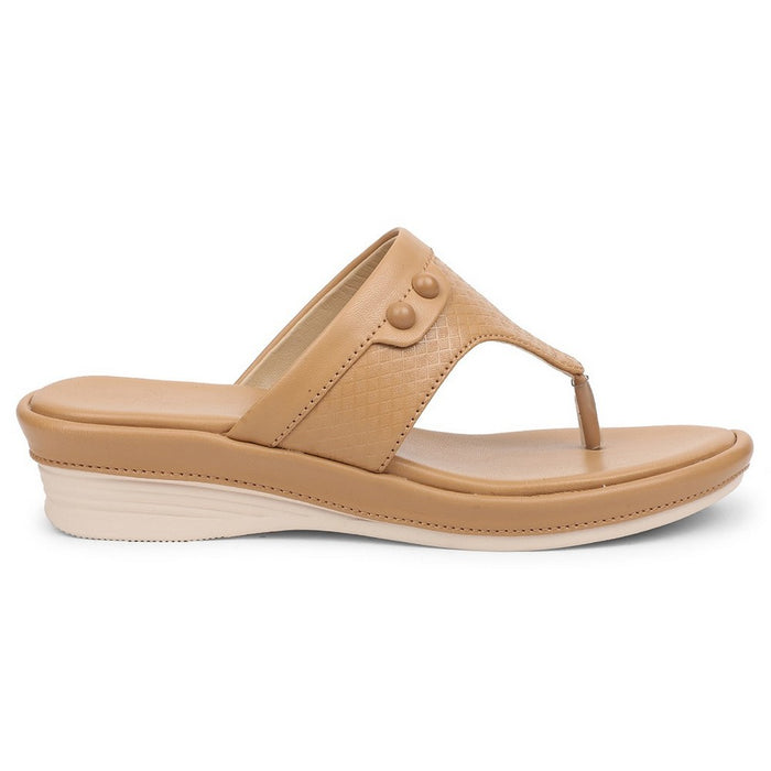 Senorita Beige Casual Wedge Heel Sandal For Women SGL-3