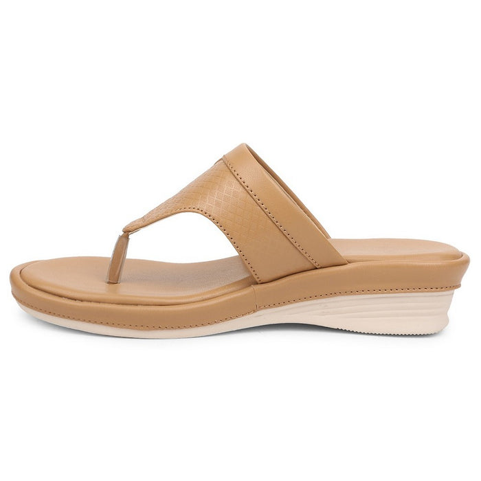 Senorita Beige Casual Wedge Heel Sandal For Women SGL-3