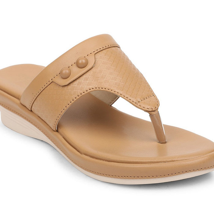 Senorita Beige Casual Wedge Heel Sandal For Women SGL-3