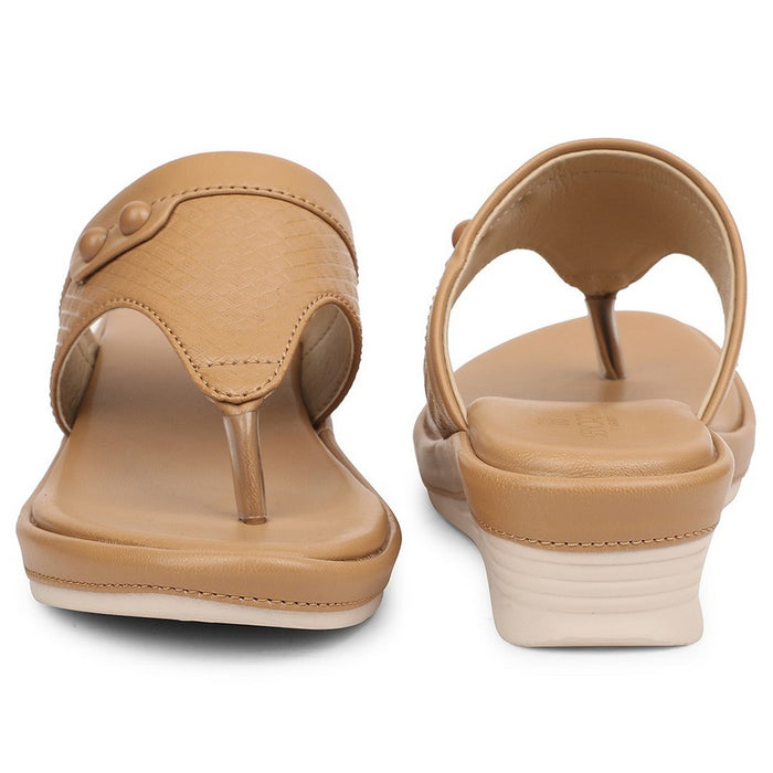 Senorita Beige Casual Wedge Heel Sandal For Women SGL-3