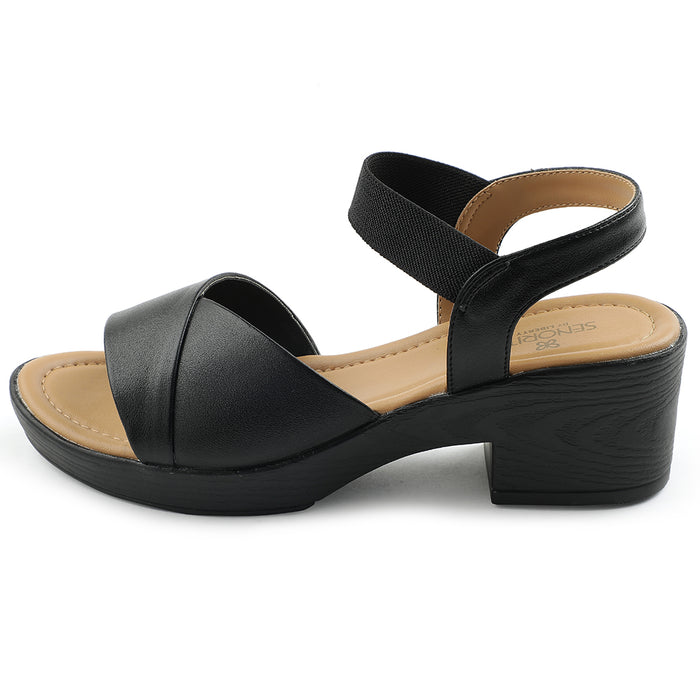 Senorita Black Casual Block Heel Sandal For Women D839-05