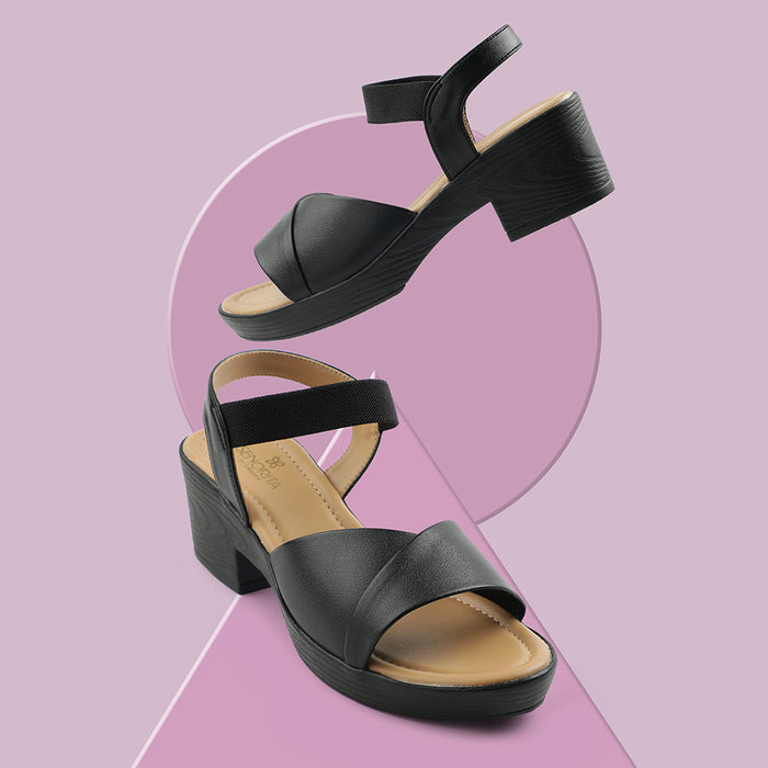 Senorita Black Casual Block Heel Sandal For Women D839-05