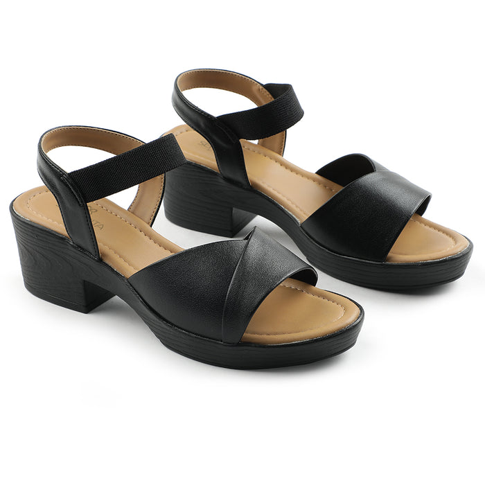 Senorita Black Casual Block Heel Sandal For Women D839-05