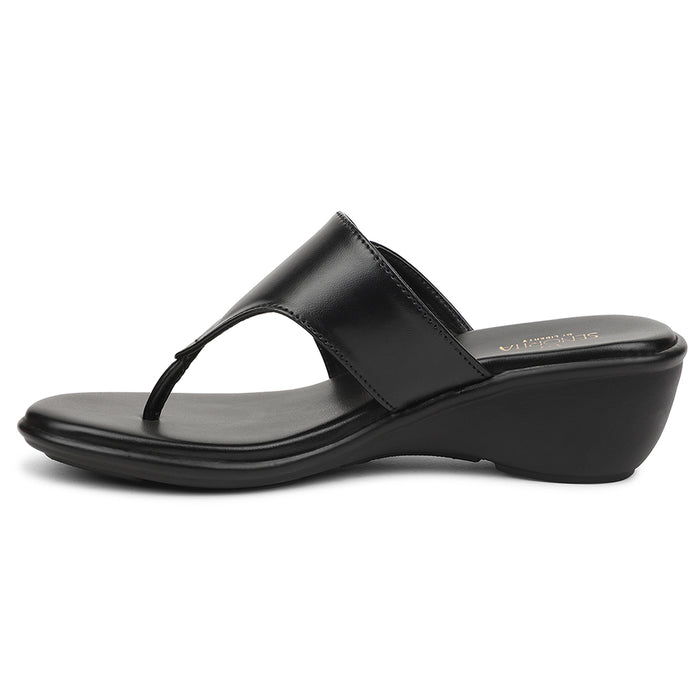 Senorita Black Casual Wedge Heel Sandal For Women JFL-38