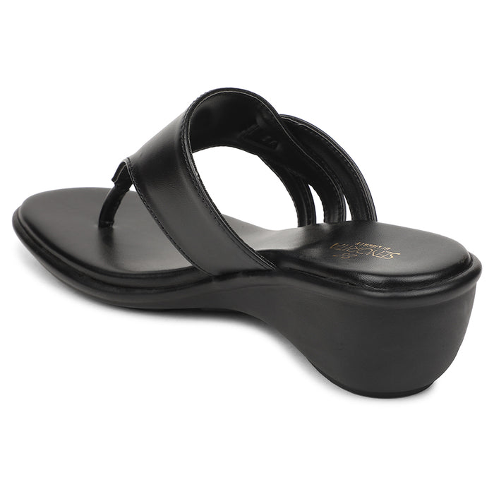 Senorita Black Casual Wedge Heel Sandal For Women JFL-38