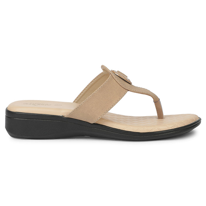 Senorita Brown Casual Flat Sandal For Women Agl 214 By Liberty