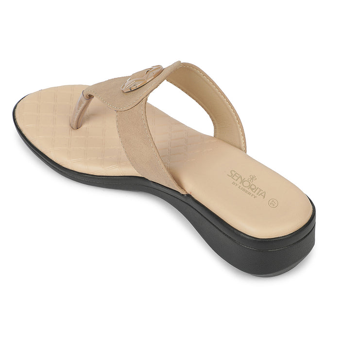 Senorita Brown Casual Flat Sandal For Women Agl 214 By Liberty