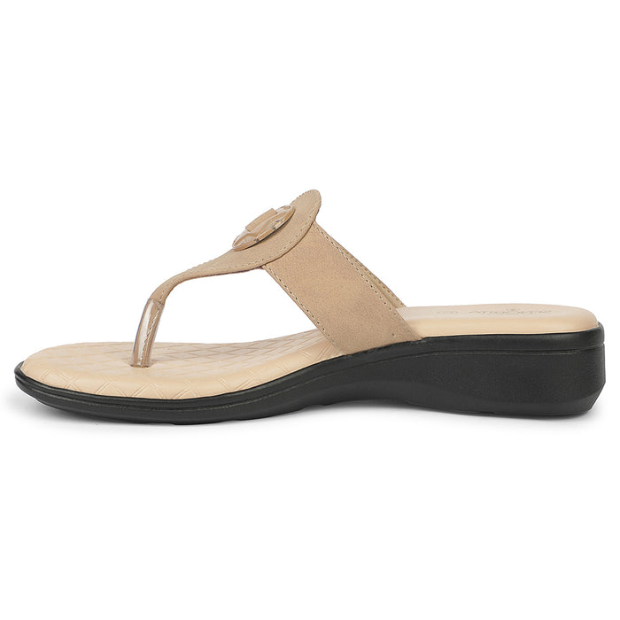 Senorita Brown Casual Flat Sandal For Women Agl 214 By Liberty