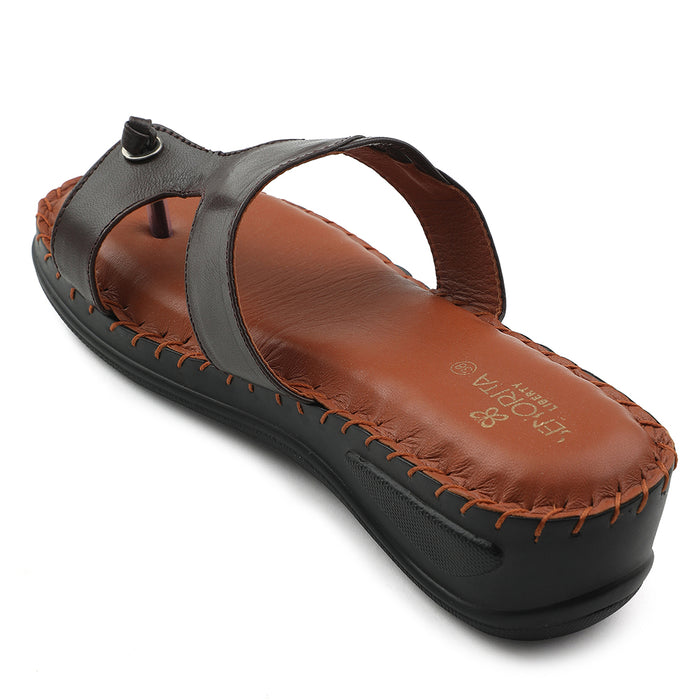 Senorita Brown Casual Toe Ring Sandal For Women AGL-124P By Liberty