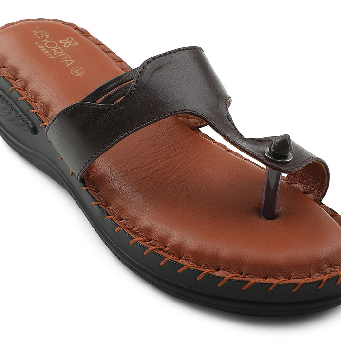Senorita Brown Casual Toe Ring Sandal For Women AGL-124P By Liberty