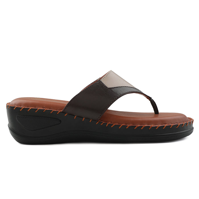 Senorita Brown Casual Wedge Heel Sandal For Women AGL-125P By Liberty