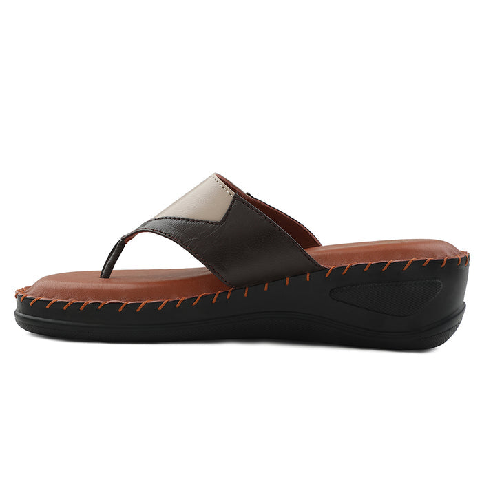 Senorita Brown Casual Wedge Heel Sandal For Women AGL-125P By Liberty