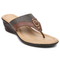 Senorita Brown Casual Wedge Heel Sandal For Women LNF-4 By Liberty