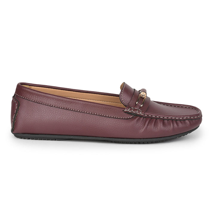 Senorita Casual Maroon Loafers For Women GI-SML-2 By Liberty