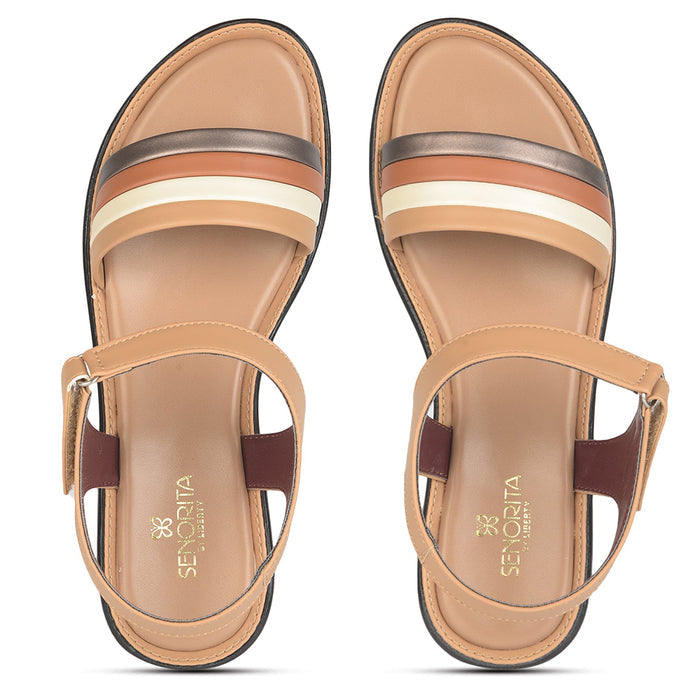 Senorita Casual (Tan) Sandals For Women DZL-81 By Liberty