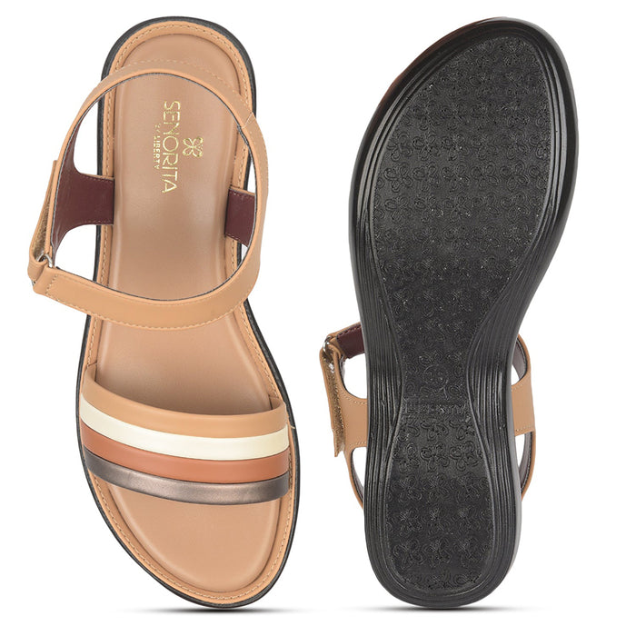 Senorita Casual (Tan) Sandals For Women DZL-81 By Liberty