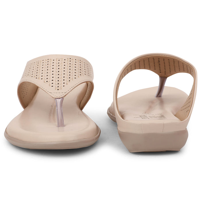 Senorita Cream Casual Slipper For Women AGL-101