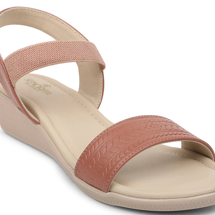 Senorita Peach Casual Heel Sandal For Women AFL-1