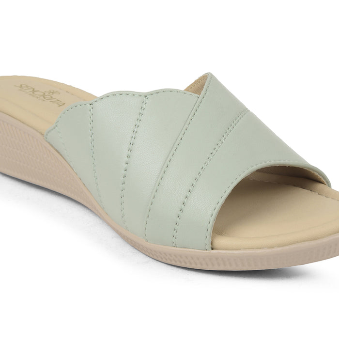 Senorita Sea Green Casual Sandal For Women AFL-2