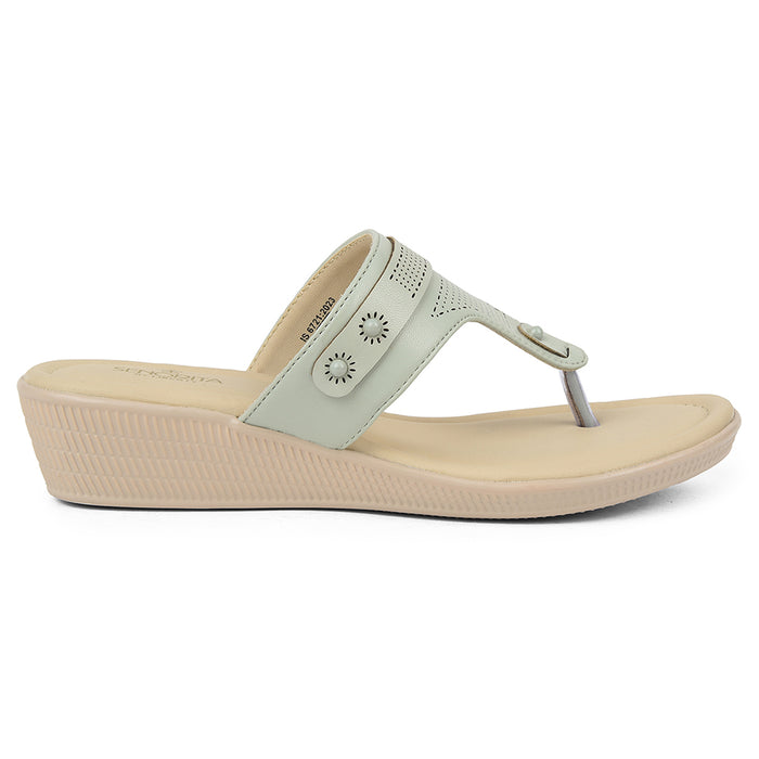 Senorita Sea Green Casual Sandal For Women AFL-3