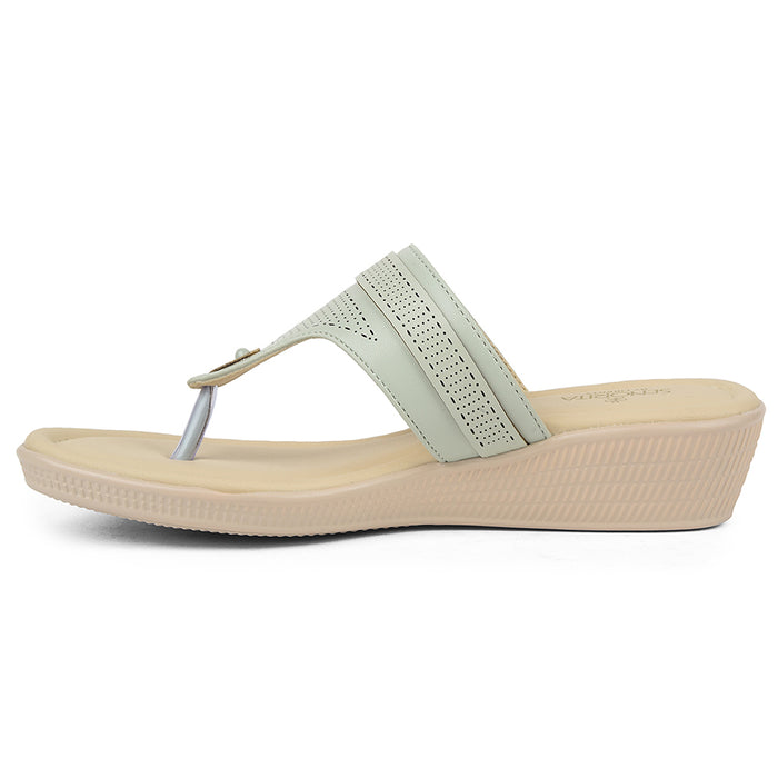 Senorita Sea Green Casual Sandal For Women AFL-3