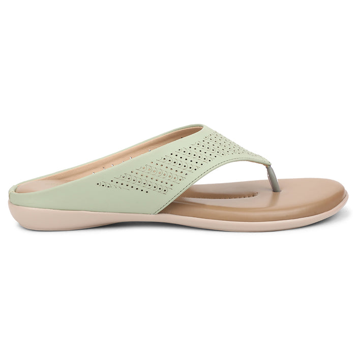 Senorita Sea Green Casual Slipper For Women AGL-101 By Liberty