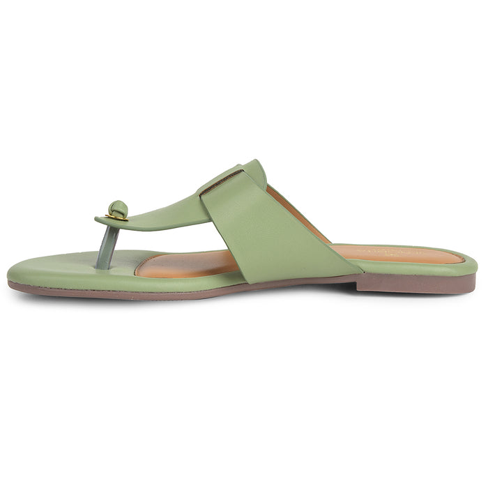 Senorita Sea Green Casual Slipper For Women DFL-103