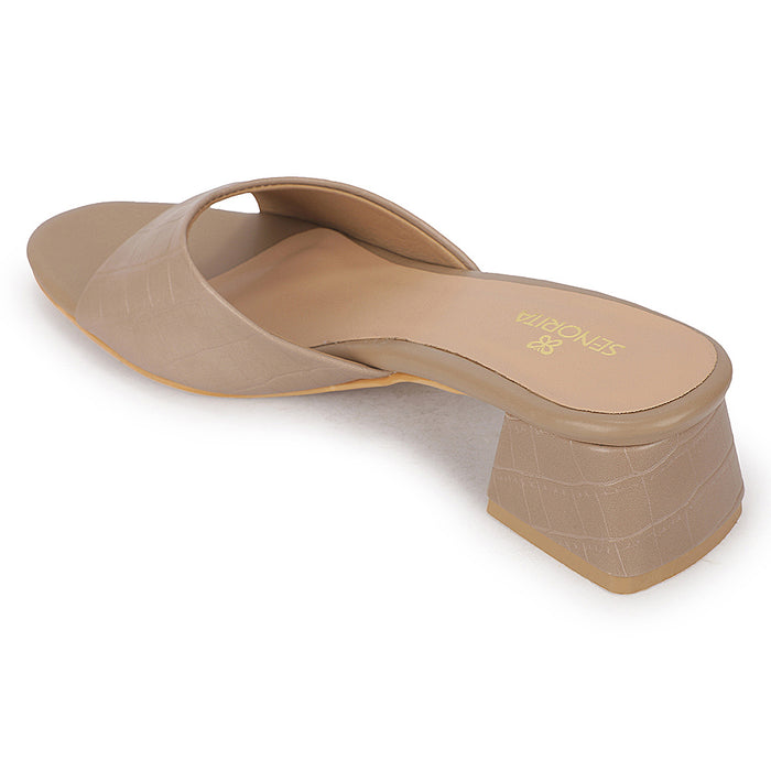 Senorita STACO180 Peach Casual Sandal  Block Heel Sandal for Women by Liberty