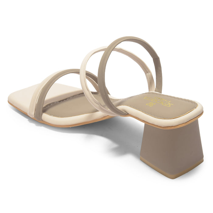 Senorita Sty 162E Beige Casual Heeled Slippers For Women By Liberty