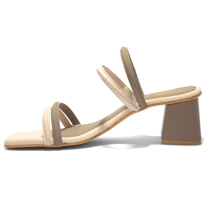Senorita Sty 162E Beige Casual Heeled Slippers For Women By Liberty