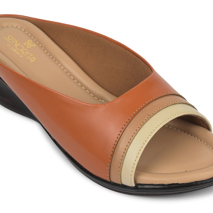 Senorita Tan Casual Heel Sandal For Women J322 32 By Liberty